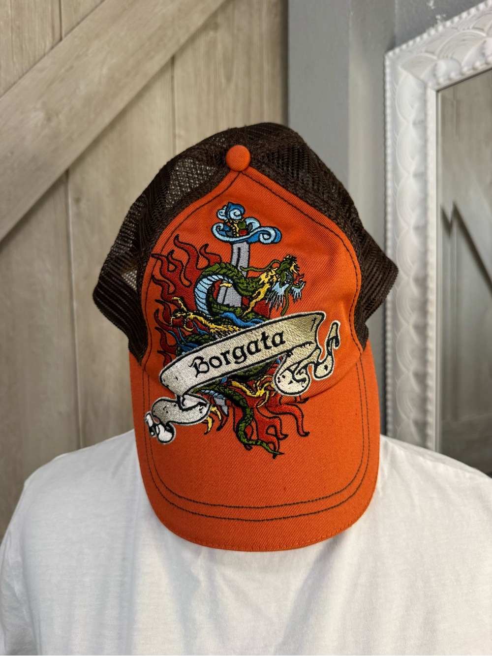 Y2K Borgata Tattoo Graphic Trucker